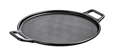 Backcountry Iron 13.5 Inch Cast Iron Pizza Pan with Loop Handles  Pre-Seasoned