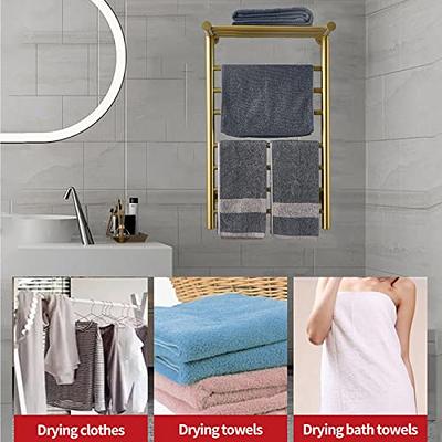 Costway Electric Heated Towel Warmer Wall Mount Drying Rack 304 Stainless  Steel