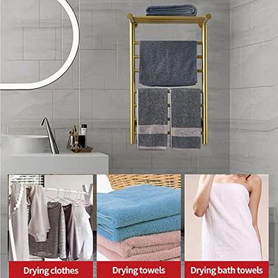 Costway 10 Bar Towel Warmer Wall Mounted Electric Heated Towel