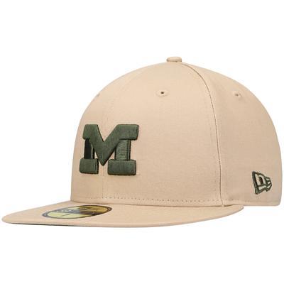 Men's Mitchell & Ness Navy Michigan Wolverines Team Pinstripe Snapback Hat