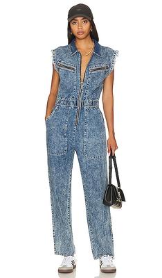 One Teaspoon Olivia Denim Sleeveless Overall in Blue. - size M