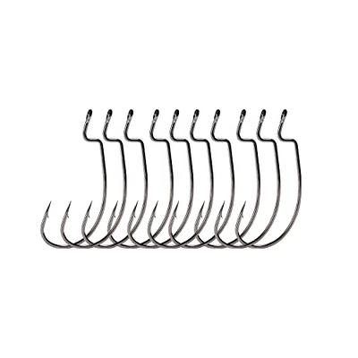 Nako Power #4/0 EWG Hooks 8 Pack, Nano Smooth Coating Offset Worm Hook  9203, Texas Rig Hooks