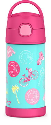 Thermos Funtainer 12 Ounce Stainless Steel Vacuum Insulated Kids Straw  Bottle Baby Shark 