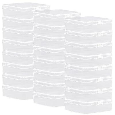 Thintinick 8 Pack Rectangular Clear Plastic Storage Containers Box with  Hinged Lid for Beads and Other Small Craft Items (6.5 x 3.74 x 1.18 inch)