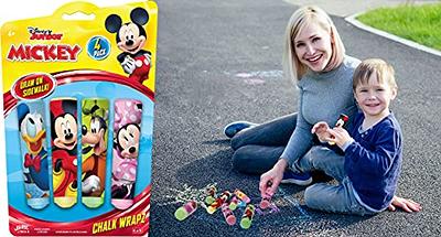 JA-RU Disney Mickey Chalk Holder (1 Pack) Sidewalk Chalk for Kids - Kids  Outdoor Play - Non Toxic Jumbo Chalk for Boys and Girls - Kids Chalk Set