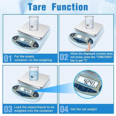 30kg x 0.1g Precision Balance - Digital Lab Scale, Rechargeable