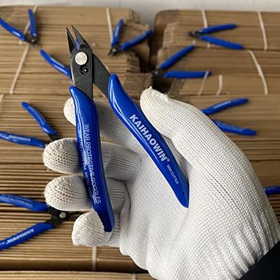 KAIHAOWIN Micro Wire Cutters with Spring, 5 Pack, 5 inch Precision Mini  Flush Cutters Bulk, Nippers, Flush Cutting Pliers, Wire Snips, Small Side  Cutters for Electronics Crafts Jewelry-Blue - Yahoo Shopping