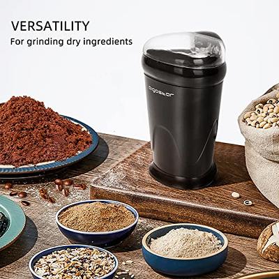 Coffee Grinder Electric, 60g/2oz Large Capacity, Aigostar Coffee Bean  Grinder Spice Grinder with One Touch Operation, Cleaning Brush Included,  Black - Yahoo Shopping