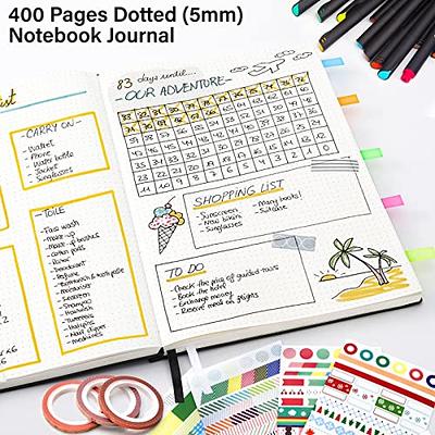 Notebook Journal, Dotted Journal, 8.5 x 11, 400 Pages Dot Grid Notebook,  No Bleed Thick Paper, Leather Journal for Bullet Journaling, Work, School,  Notes, 125pcs Sticky Tabs, Inner Pocket, Green - Yahoo Shopping