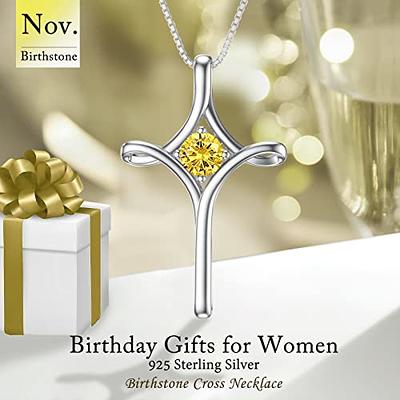 TOUPOP Cross Necklaces for Women Sterling Silver Faith Cross Pendant  Necklace with Birthstone Christmas Birthday Jewelry Gifts for Women Girls,  1.42'' * 0.9'', Sterling Silver, Created Sapphire - Yahoo Shopping