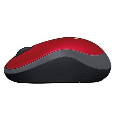  Logitech M185 Wireless Mouse, 2.4GHz with USB Mini Receiver,  12-Month Battery Life, 1000 DPI Optical Tracking, Ambidextrous, Compatible  with PC, Mac, Laptop - Red : Electronics