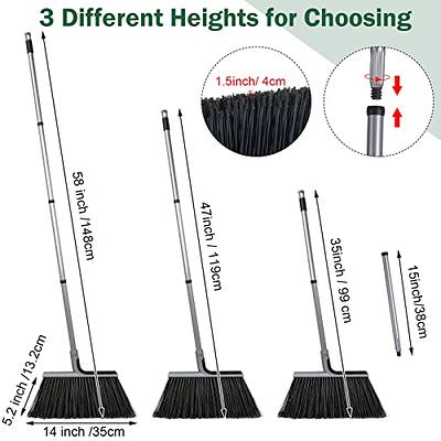 Push Broom with Long Handle, Floor Brush 47.6 inch Soft Bristle Broom 12.2  Wide for Cleaning Bathroom Kitchen Patio Garage Deck Tile - Yahoo Shopping