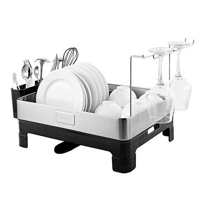 Songmics Dish Drying Rack, Stainless Steel Dish Rack With Rotatable Spout,  Drainboard, Fingerprint-resistant Dish Drainers For Kitchen Counter : Target