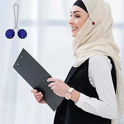 Honbay 30PCS Hijab Pins with Safety Caps Colorful Crystal Rhinestone Ball  Muslim Hijab Scarf Pins Brooch Pins Scarf Shawl Sweater Cardigan Safety  Pins