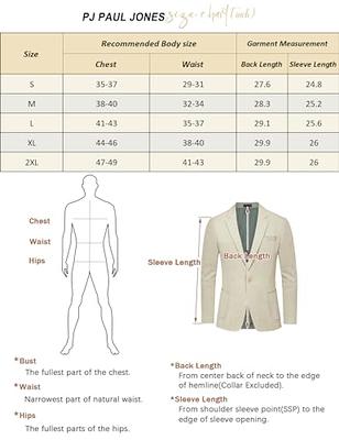 PJ PAUL JONES Men's Casual Slim Fit Linen Jacket Lightweight 2 Button  Blazer Spo