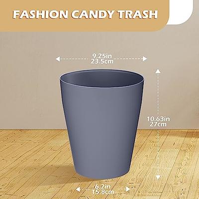 2 Pcs Plastic Mini Wastebasket Trash Can with Swing Lid with 120