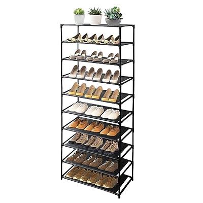 10 Tier Shoe Rack for 27-30 Pairs Stackable Shelf Standing Clost Cabinet  Storage