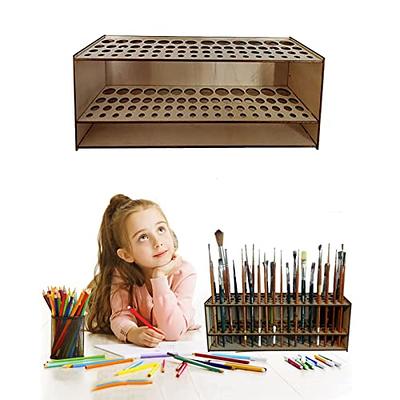Wooden Paintbrush Holder Stand 67 Paint Brushes, Multi Art Plastic Paint  Pencil Desk Stand & Brush Holder Organizer, for Different Size Pens, Paint  Brushes, Colored Pencils - Yahoo Shopping