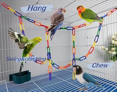 100pcs Plastic C-clips Hooks Chain C-links Part Sugar Glider Rat Parrot  Bird Toy