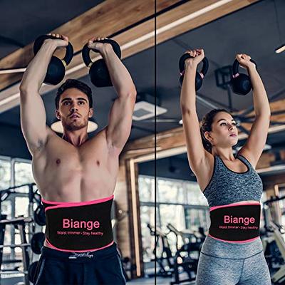 Biange Waist Trainer for Women Men Sweat Belt Waist Trimmer