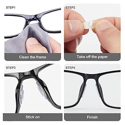 Eyeglasses Nose Pads,BEHLINE Glasses Bridge Strap/Saddle Bridge,Soft  Silicone Anti-Slip Replacement Nosepads,Screw-in Eyeglasses Nose Piece for  Eye