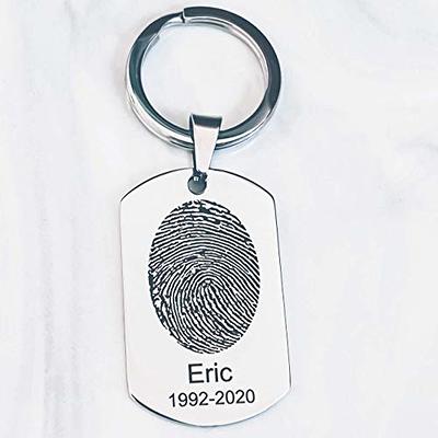 Fathers Day Gifts Personalized Keychain Custom Engraved – Gemnotic