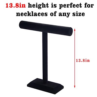 24 Pcs Black Velvet Necklace Display 12.4 Inch Jewelry Display Stand for  Selling