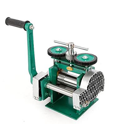 Jewelry Rolling Mill Machine 3 inch 75mm Manual Combination Rolling Mill Gear Ratio 1:6 Presser Rolling Mills for Jewelry Making Square Wire Flat