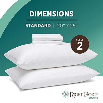 White Classic Luxury Hotel Collection Zippered Style Pillow Cover Fits  20x26 in Pillows, 200 Thread Count, Soft Quiet Zippered Pillow Protectors