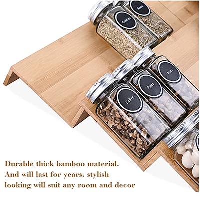 SpaceAid Bamboo Spice Drawer Organizer