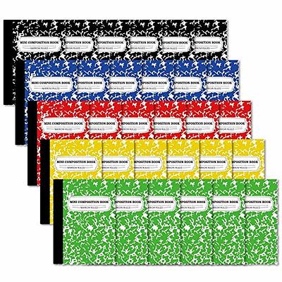 feela 6 Pack Pocket Small Notebooks Bulk, Mini Cute Memo Notepads Hardcover College Ruled Lined Journals with Pen Holder for Women Girls Office