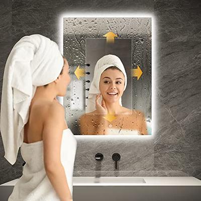 BYECOLD Smart Bathroom Mirror with Bluetooth Wi-Fi Enabled Weather Display,  32”X 24” Fog Free, LED Light Vanity Mirror Backlit Frameless Lighted Touch