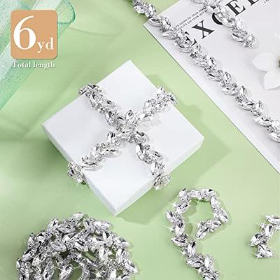 BBTO Rhinestone Chain Trim Applique Embellishment Crystal Bridal Costume  Flower Leaf Chain Sewing Bling Trim for Wedding Jewelry DIY Necklace Bags  Parties(Silver, 6 Yards) - Yahoo Shopping