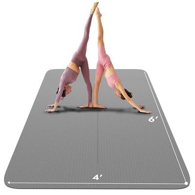 CAMBIVO Large Yoga Mat (6' x 4' x 6mm), Non-Slip Extra Wide