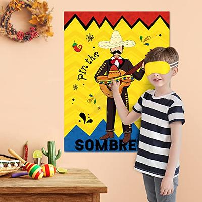 Pin The Sombrero on The Mexican - Kids Party Game Classroom Activities, 21  x 28 Poster with
