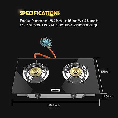 Outdoor & Indoor Portable Propane Stove, Single & Double Burners with Gas  Premium Hose for Backyard Kitchen, Camping Grill, Hiking Cooking, Outdoor  Recreation (RQ62-LARGE,2Burners) - Yahoo Shopping