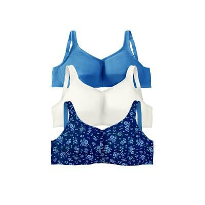 Plus Size Women's 3-Pack Cotton Wireless Bra by Comfort Choice in