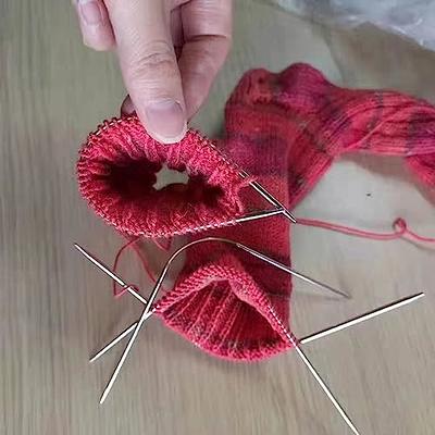 18 PCS Large Eye Sewing Needles,Sewing Sharp Needles, Leather Needle  Embroidery Thread Needle, Stainless Steel Yarn Knitting Needles 