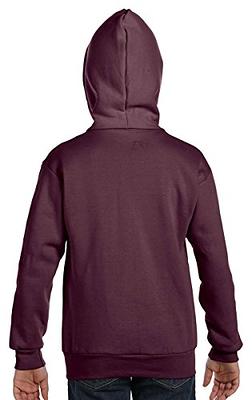 Hanes Big Boys' Eco Smart Fleece Pullover Hood, Black, Large, Black, Size Large