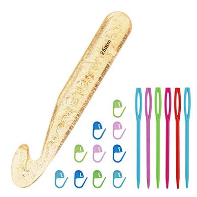 Plastic Elbow Crochet Hooks Set, Crochet Kit With Plastic Big Eye Sewing  Needles