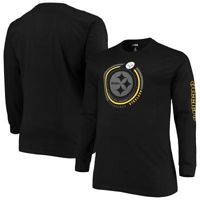 Dick's Sporting Goods Nike Men's Pittsburgh Steelers Athletic Charcoal  Heather/Black Long Sleeve Raglan T-Shirt