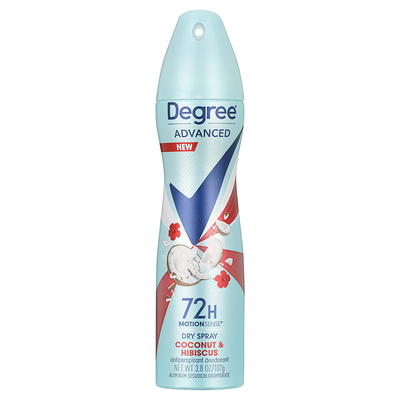 Degree Antiperspirant Spray Deodorant for Women Coconut & Hibiscus 72-Hour  Protection 3.8 OZ - Yahoo Shopping