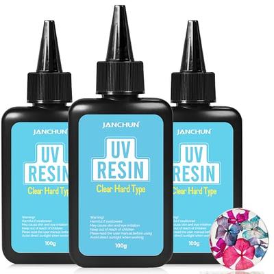 JANCHUN UV Resin Kit 300g, Clear Hard Upgraded UV Epoxy Resin for Jewelry  Making, DIY Crafts, Low Odor Hard Resin Sunlight Solar UV Fast Cure for  Beginners Starters - Yahoo Shopping