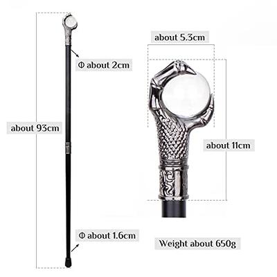 Cheap White Luxury Dragon Head Walking Cane Fashion Decorative Walking  Stick Gentleman Elegant Cosplay Cane Knob Crosier 93cm