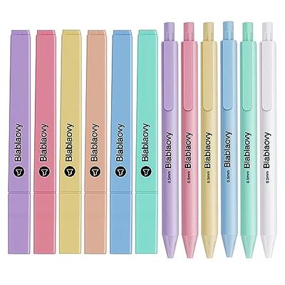 BAYTORY Pastel Highlighters and Colored Ink Pens, Glitter Aesthetic Cute  Highlighter and Pens No Bleed Journaling Stationary School Office Supplies  (Purple) - Yahoo Shopping