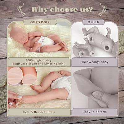 Mire & Mire 7 Miniature Reborn Baby Dolls Silicone Full Body Baby Soft  Skin Mini Realistic Newborn Baby Dolls Real Life Tiny Baby Doll with  Feeding