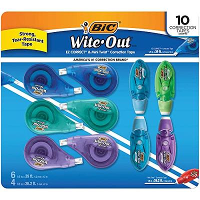 BIC Wite-Out Correction Tape, Variety Pack, 6 EZ Correct and 4