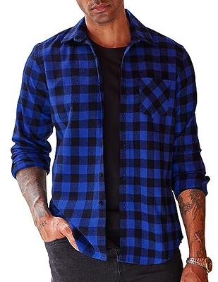 Zontroldy Plaid Flannel Shirts for Women Oversized Long Sleeve Button Down  Buffalo Plaid Shirt Blouse Tops at  Women’s Clothing store