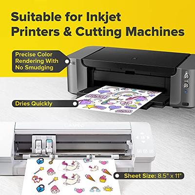 Printable Vinyl Sticker Paper for Inkjet Printer & Laser Glossy
