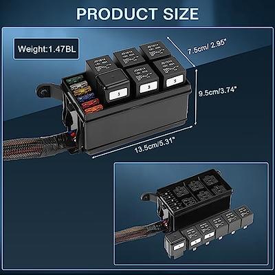 Automotive fuse relay box FUSEBOX Socket 12v 24v universal with terminals